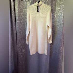 NWT…Nasty Gal Cream Cowl Neck Sweater